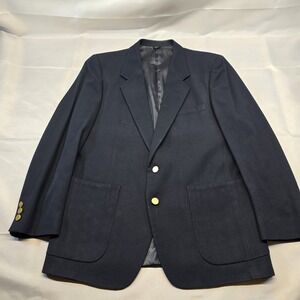 Givenchy Gentleman for Chequers Mens Navy Blu Blazer Sportscoat 40r Gold Buttons